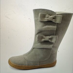 Live & LUCA Bobbie Neve  Boots, gray suede Size 10  bows